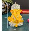 Silver Plated Ganesh Idol for Car Dashboard God Ganesha Idol for Home Decor Ganpati for Gift Office Table Shelves Gifting Idol