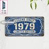 Tin Sign  Vintage Durable Metal Plaque Wall Decor Home Office Bar Man Cave Bedroom European City Birth Year License Plate Wa