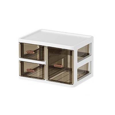Large-capacity Desk Organizer Storage Box Display Rack Clear Dormitory Drawer Plastic Dust-proof Cosmetic Storage Box Stationery