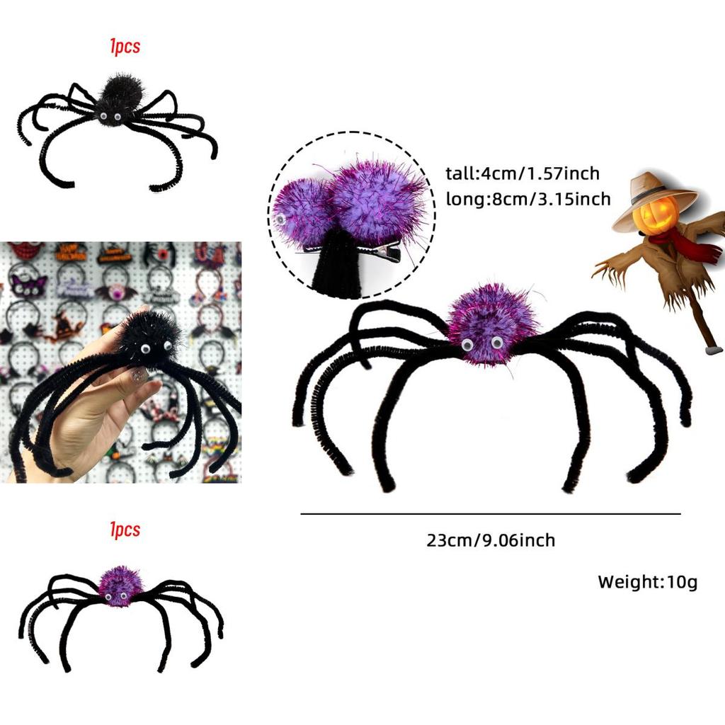 Klipsy do włosów pająki na Halloween Unikalny design nóg pająka DIY Akcesoria do włosów dla kobiet i dziewcząt