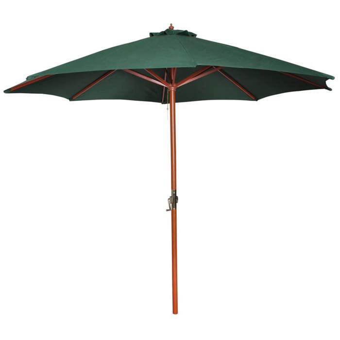 VidaXL Parasol 258 cm Toile Verte Polyester Auvent de Jardin Parasol de Plage 40436
