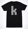 The Killers Lowercase K Logo T-Shirt Red White Indie Alternative Rock Band Tee