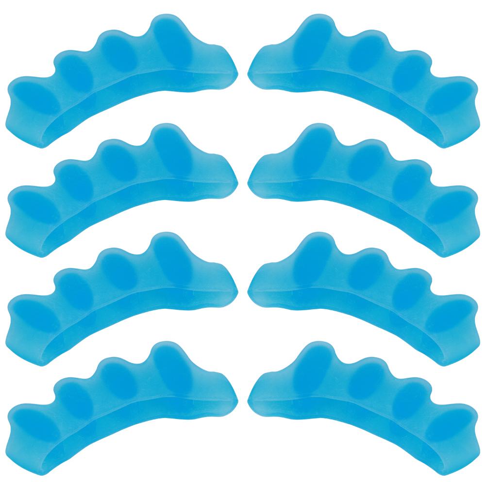 4 Pairs Toe Separator Silica Gel 2‑Toe Seperater Correction Bunion Pain Relief Orthotics ToolBlue Average Size