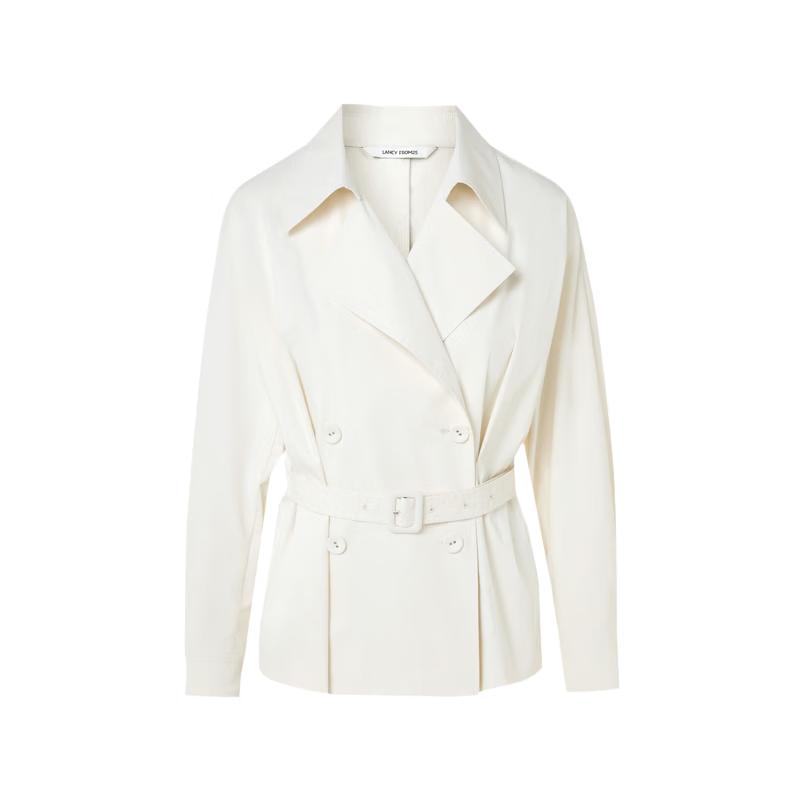 

LANCY Women s Trench Style Double-Breasted Shirt
