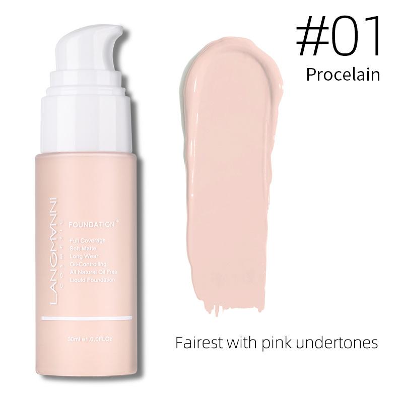 13 Color Matte Oil Control Concealer Foundation Make-up Liquid Light and Thin Moisturizing Liquid Foundation Not Easy To Take Off Makeup Daily Makeup