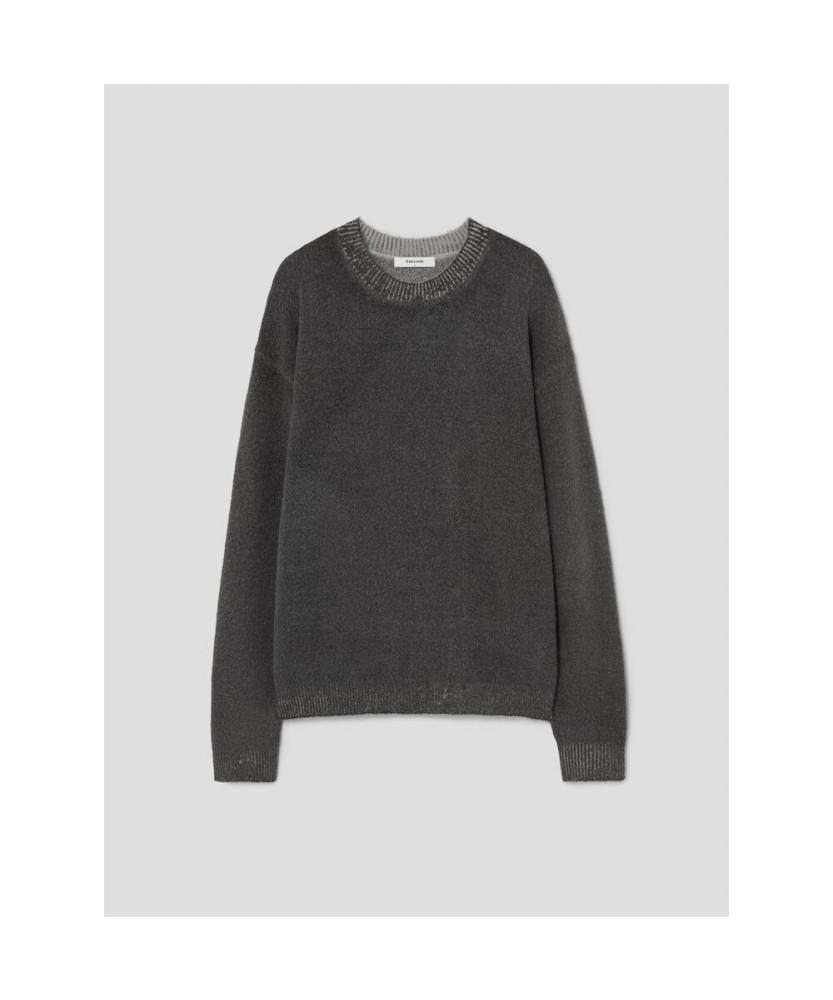 8seconds Dyed-Like Print Round Knit Ash