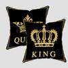 Schwarz Und Gold König Und Königin Buchstaben Quadrat Heim Büro Dekoration Kissenbezug Kissen Kissen Weich Und Nicht Verblassend