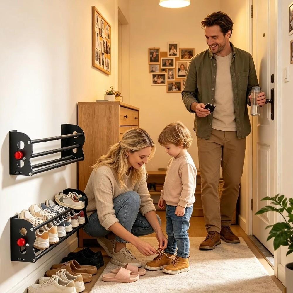 Wall Mounted Shoe Organizer No Drill Door Shoe Rack New Magnetic Shoe Rack Entryway