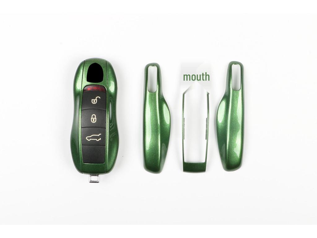 Porsche Key Shell for Cayenne, Macan, 911, Panamera, 718/Taycan - Mamba Green