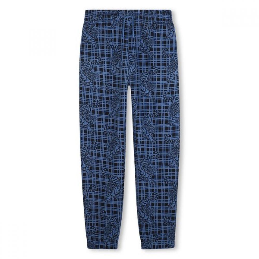 Kenzo Kids Kenzo Galaxy Tiger Check Training Pants Z256afp122 Blue/14Age-164CM