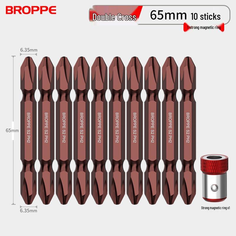 Double-Ended Strong Magnetic Screwdriver Bit Set with Phillips & Flathead Tips