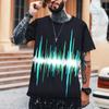 Sommer Männer T-Shirt Stil EKG Rot 3D Druck T-shirt Oansatz Hohe qualität