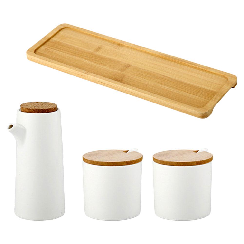 Sos Ceramiczny Pojemnik na Olej Pojemniki na Żywność z Pokrywkami Butelka Kuchenna Izolowany Słoik na Kawę