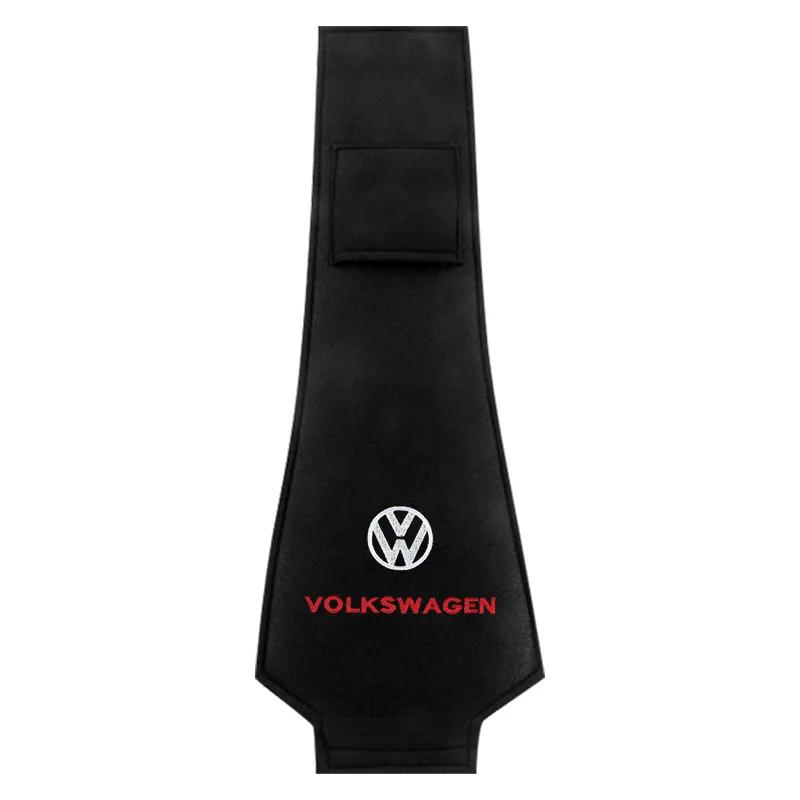 

2026 Hot For Volkswagen VW 1/2pcs Car Headrest Cover Seat Head Pillow Neck Headrest Cover For Volkswagen Santana GTI Rline Polo чёрный