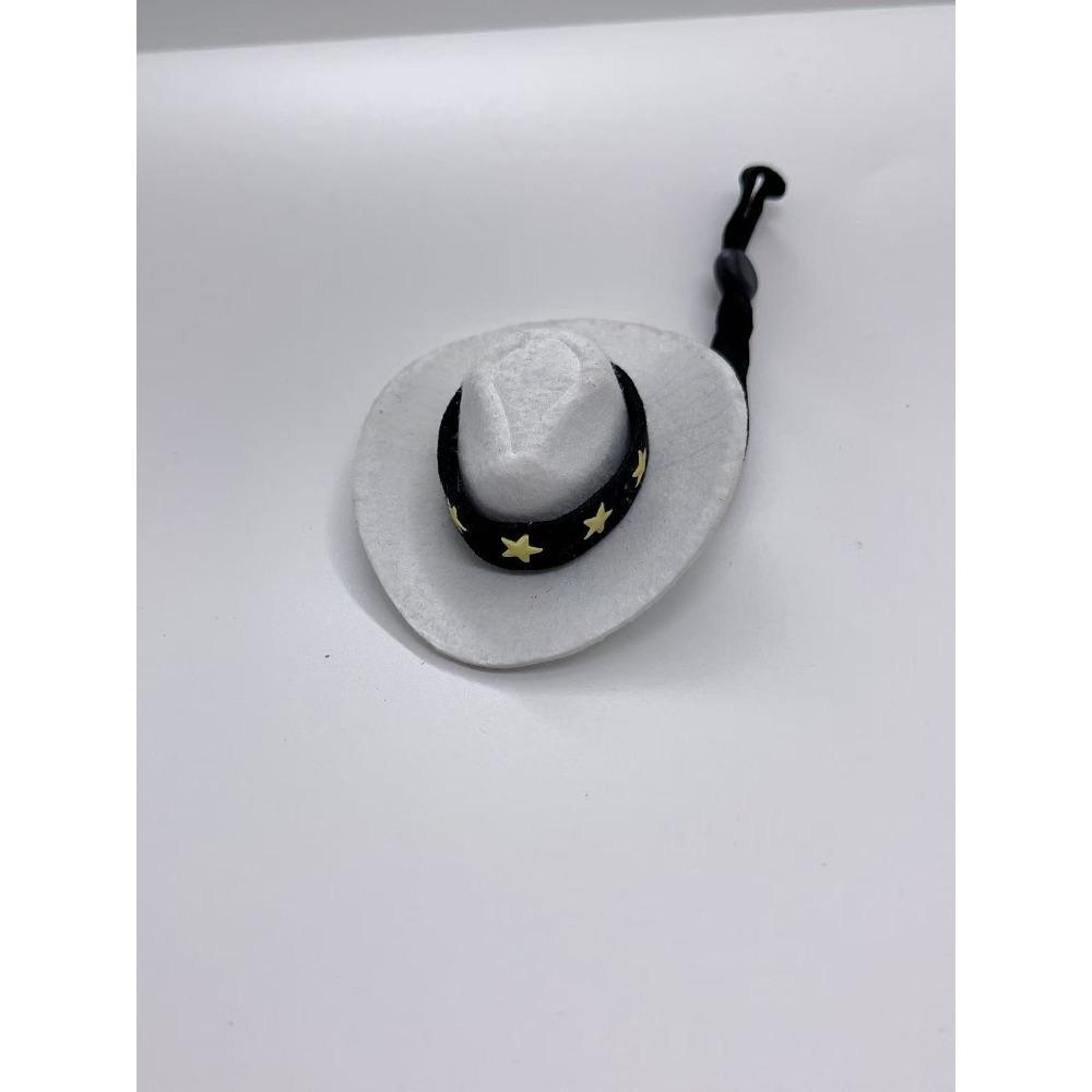 Desktop goose cowboy hat clothing set mini little cowboy hat cashew flower square towel magnet duckling hat