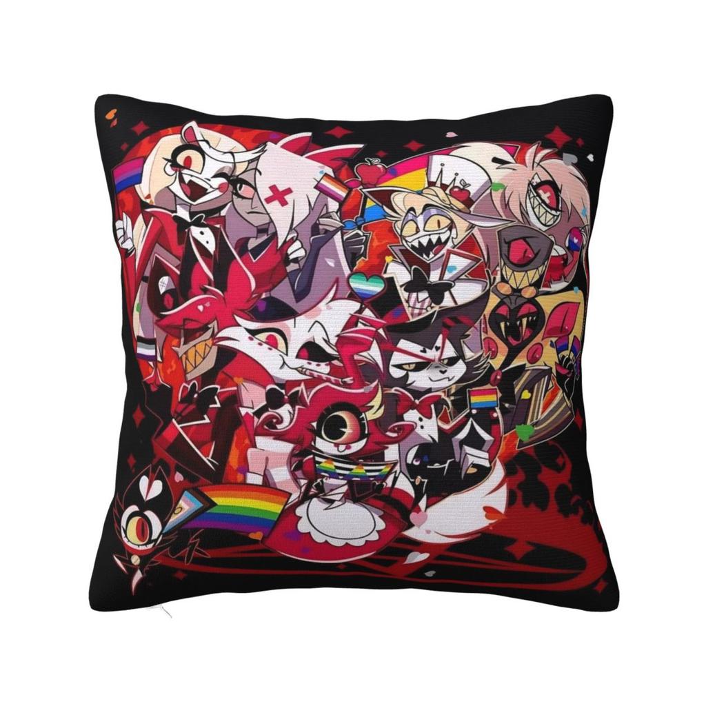 Pillow Case Cartoon H-Hazbin HotelS Soft Pillow Cover Novelty Cushion Cover Custom DIY Pillowcases For Living Room Chair