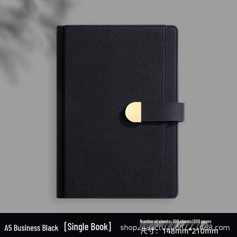 A5 High-Grade Notebook with Buckle, Customizable Logo, Multiple Card Slots, Business Meeting & Office Diary