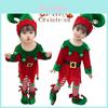 Velvet Boys Girls Christmas Elf Outfit Xmas Party Cosplay Set