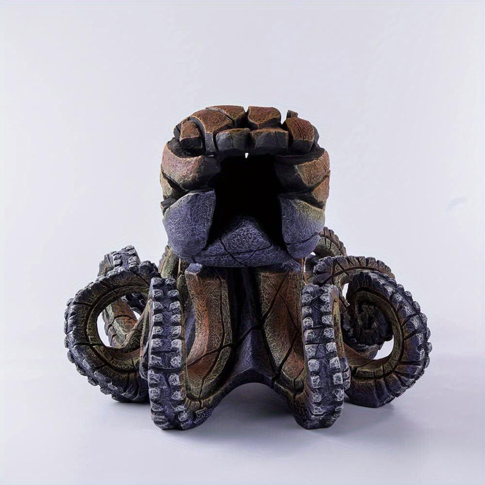 Whimsical Octopus Sculpture - Versatile Interior and Exterior Decoration, Realistic Resin Artwork for Patios, Decks, Offices, and Fences
