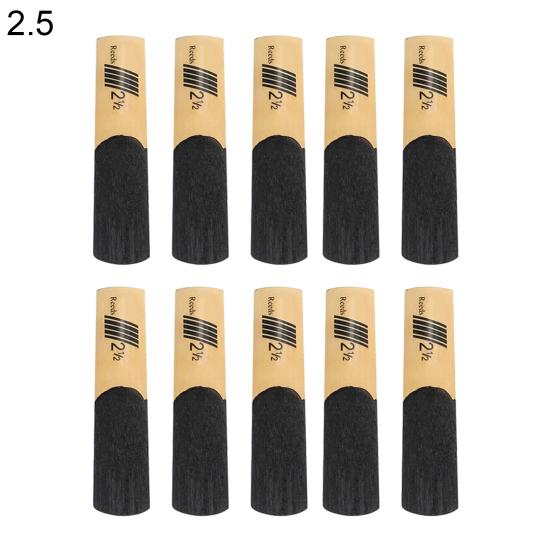 

10Pcs/Set Saxophone Reed Wear-Resistant Non-Deformed Mini Smooth Non-Broken Solid Tenor Saxophone Reed for Musician 2.5