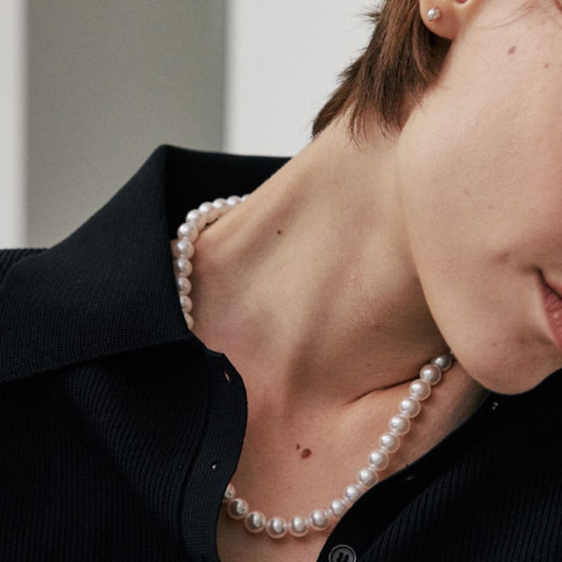 green [925 silver] Un.silver.207 / with necklace ver.06 (8mm)