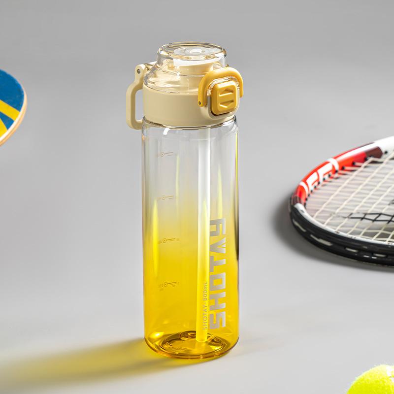 

600ml Large Capacity Sports Water Bottle Girls Boys High Value Plastic Water Bottle Portable Gradient Color Travel Water Jugs 600ml