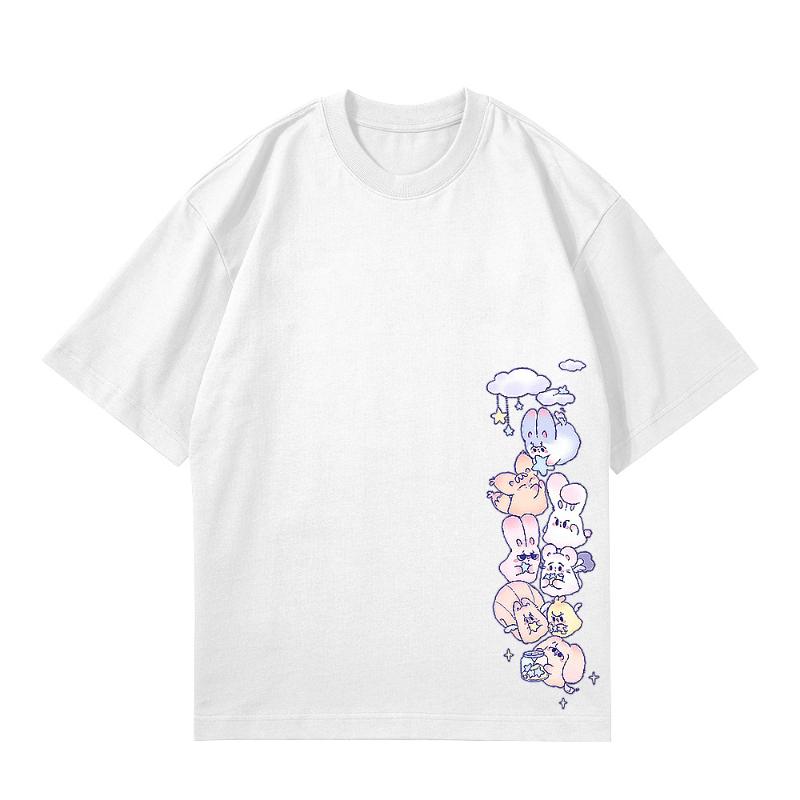 KPOP Konzert Peripherie Kombination Peripherie Bedruckt Herren und Damen Kurzarm T-Shirt Baumwolle Locker