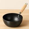 Sartén de Hierro Antiadherente Clásica Mini Wok Sartén para Freír Sartén de Hierro Antiadherente Wok Portátil para Acampar Cocina Mango de Madera 20/22/28cm