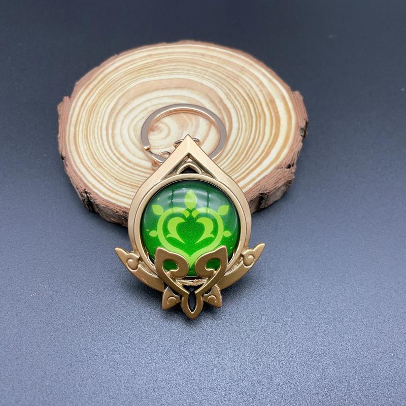 Anime Genshin Impact Figure Weapon Keychain Alhaitham Sword Prop Little Lion Toy Gift Boxs Packaging Vision Metal key Ring