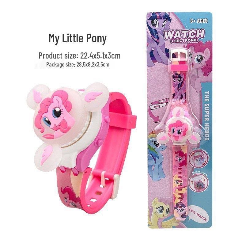 Deluxe Children's Cartoon Music Watch with Colorful Luminous Rotating Gyro - Electronic Toy Gift