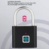 Fingerprint Padlock USB Charging Mini Smart Digital Touch Portable Biometric Lock with Key Backup Combination for Luggage Gym Locker