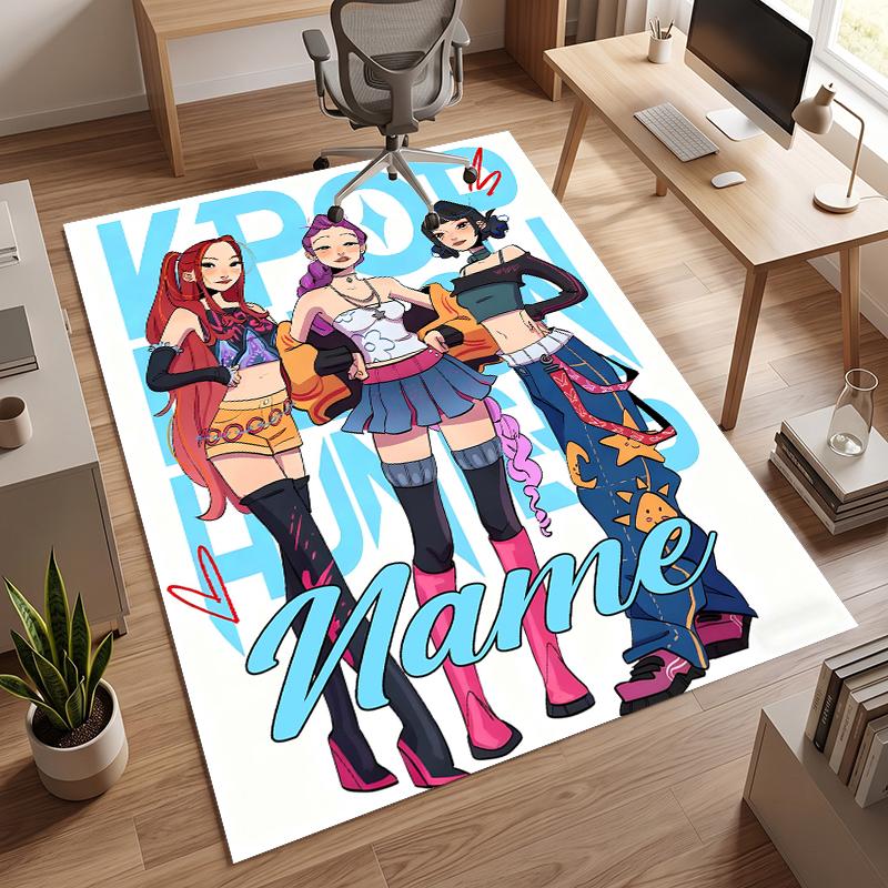 HUNTRIX (121) Personalized name Office Carpet Stylish Decor for Living Room Bedroom Kitchen