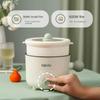 Electric Hot Pot Nonstick 1.8L Multifunctional Stainless Steel Electric Rice Cooker for Noodles Dumpling Porridge Oatmeal