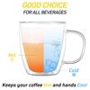Cappuccino Latte for Juice Milk Glass Cup Coffee Mug Tea Cup Dinking Glasses Insulated Glass Cup