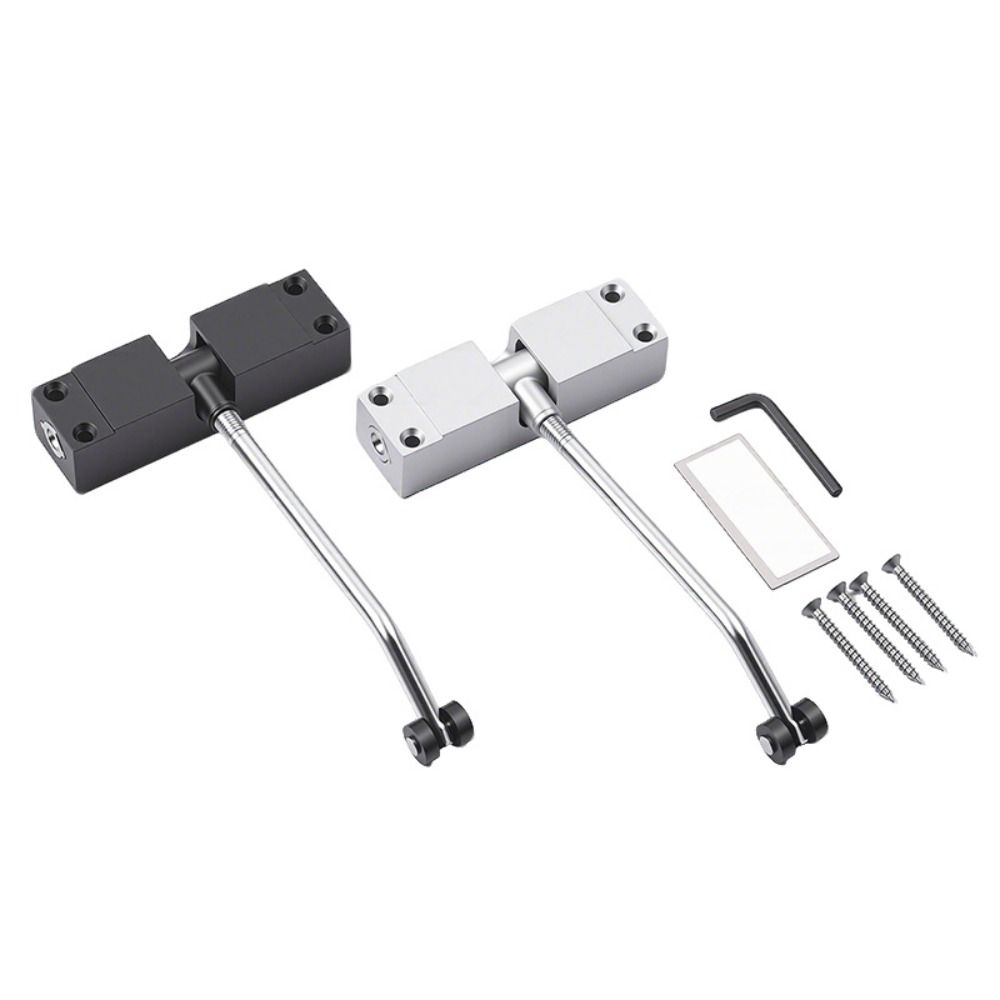 Aluminum Alloy Automatic Door Closer Adjustable Speed Spring Buffer Spring Tension Door Closer Mute Soft Closing Surface Mount