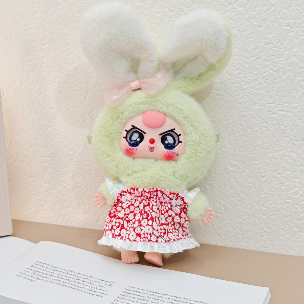 Macaron Little Rabbit Doll Clothes: Cute Pendant, Outfit for 3-Year-Old, Blind Box Edition
