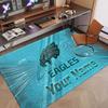 Benutzerdefinierter Teppich Philadelphia Eagles Muster Druck Name Text Weicher Rutschfester Bodenbelag für Heim-Innenraumdekoration
