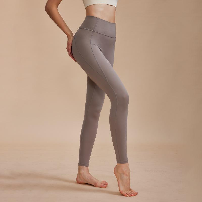

Women s High Waist Peach Lift Yoga Leggings - Nude Feeling, Butt Sculpting, Cycling & Running Pants for Spring/Summer. S