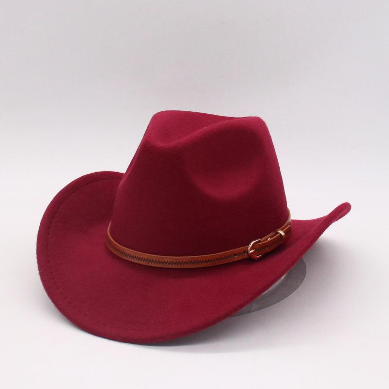 Cross-Border Hot Sale Western Cowboy Hat Men'S Felt Ethnic Style Retro Knight Top Hat Women'S Felt Manufacturer Wholesale Jazz
