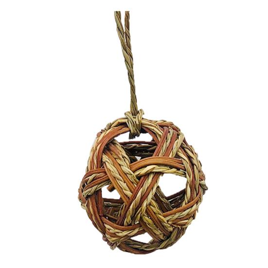 

Molar Toy Fine Workmanship Bite Resistant Woven Pet Chew Ball Toy for Hamster коричневый