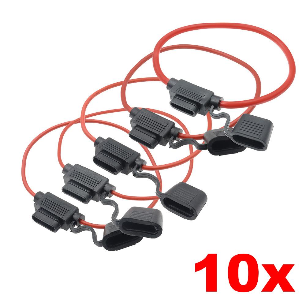 

12V 30A with Fuses Blade Wire Cutoff Switch Socket Automotive Fuse Socket Car Mini Blade Fuse Holder Splash-proof Box 1PC