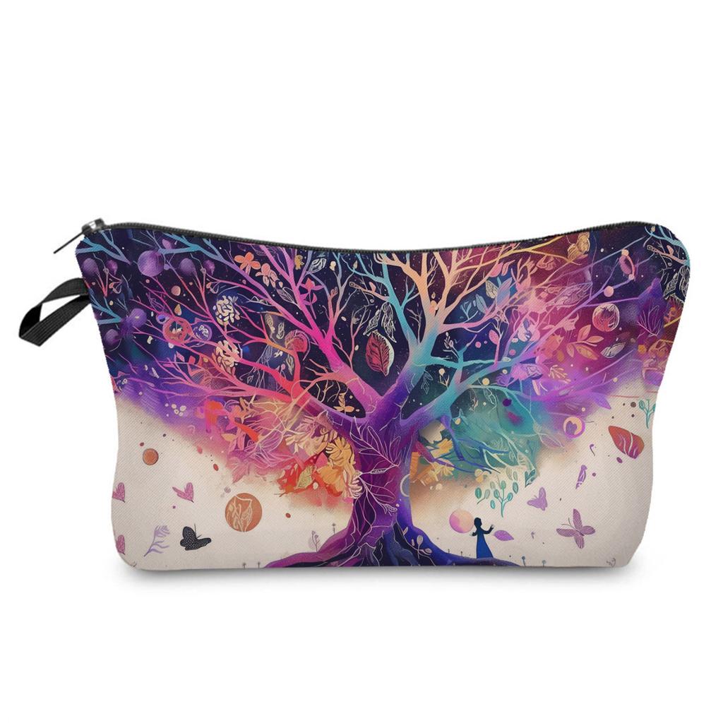 Women Tree of Life Print Cosmetic Bag Toiletries Organize Travel Storage Case 6854 KTB
