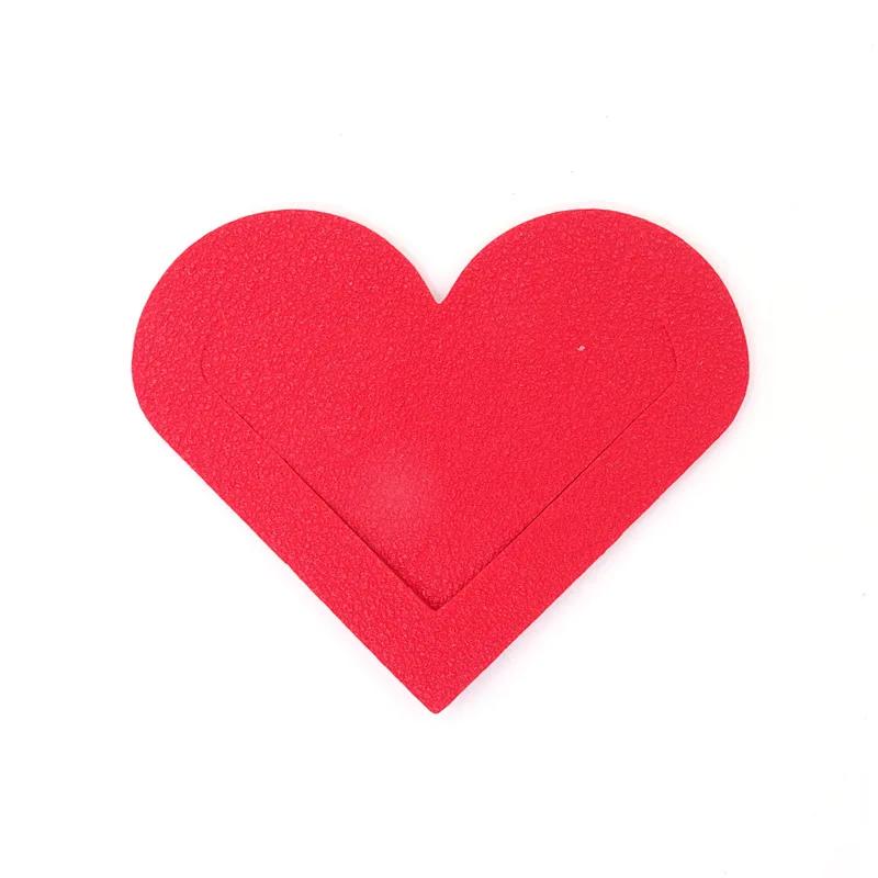 Heart Shaped PU Leather Bookmark Colorful Double Sided Tablet Gift for Book Lovers Readers and Diary Lovers