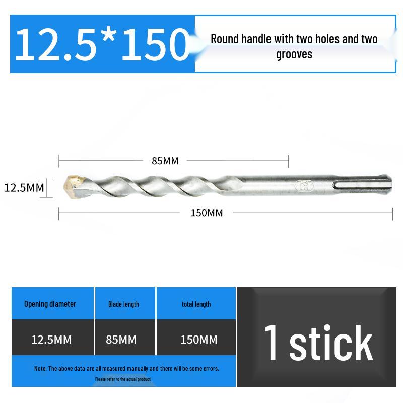 Non-Standard Hammer Drill Bit for Concrete, Round Shank, 455.57912.5, Alloy with Two-hole Slot