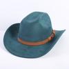 New Color Western Cowboy Hat Men's and Women's Commuting Versatile Simple Wind Wide Brim Top Hat Sun Hat