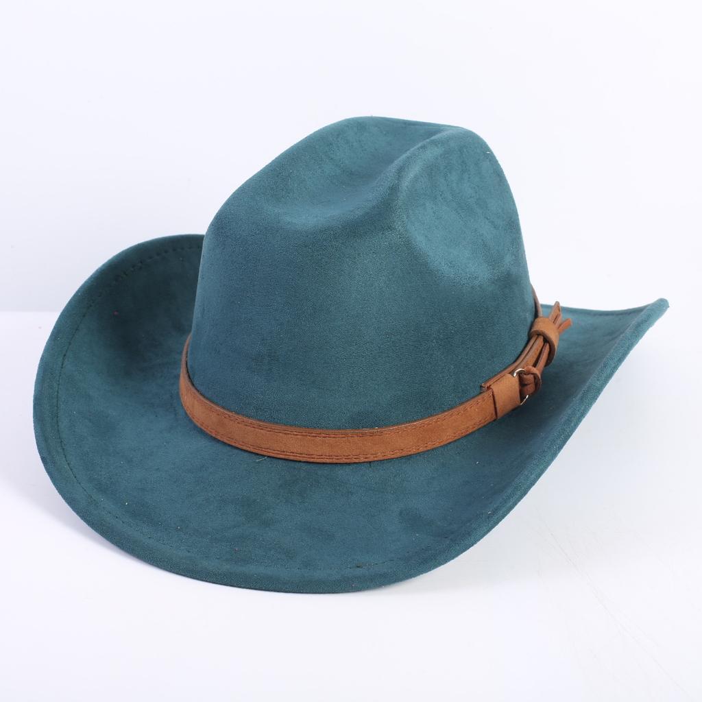 New Color Western Cowboy Hat Men's and Women's Commuting Versatile Simple Wind Wide Brim Top Hat Sun Hat