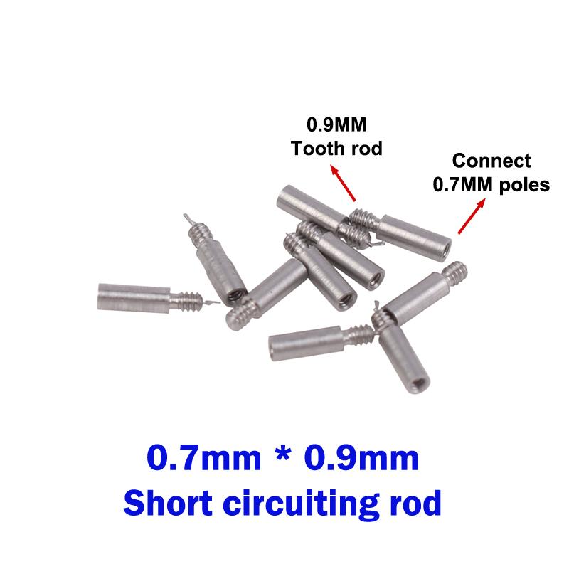 10 шт. Заводная головка часового механизма Удлиненная заводная головка 0,9/0,7 мм Удлиняющая заводная головка механизма Сталь Изменение толщины Часовые аксессуары 0.7*0.9mm