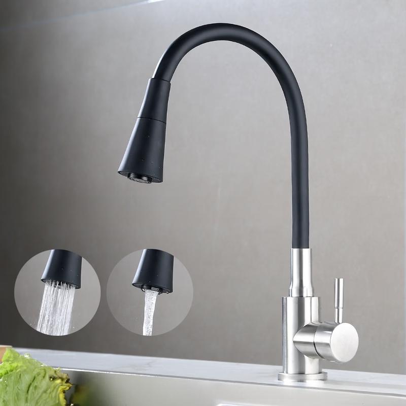 PKSUKB Stainless Steel Swivel Kitchen Faucet