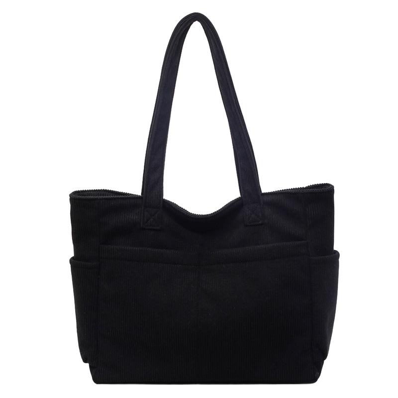 Lightweight Large Capacity Commuter Tote Bag Solid Color Shoulder Bag