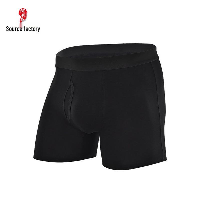 British Style Men's Breathable Cotton Boxers - Plain Color & Relaxed Fit